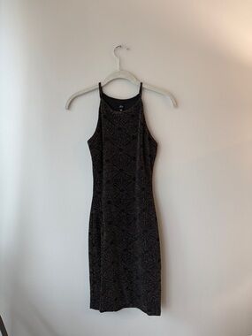 M | Bodycon Black & Gold Dress